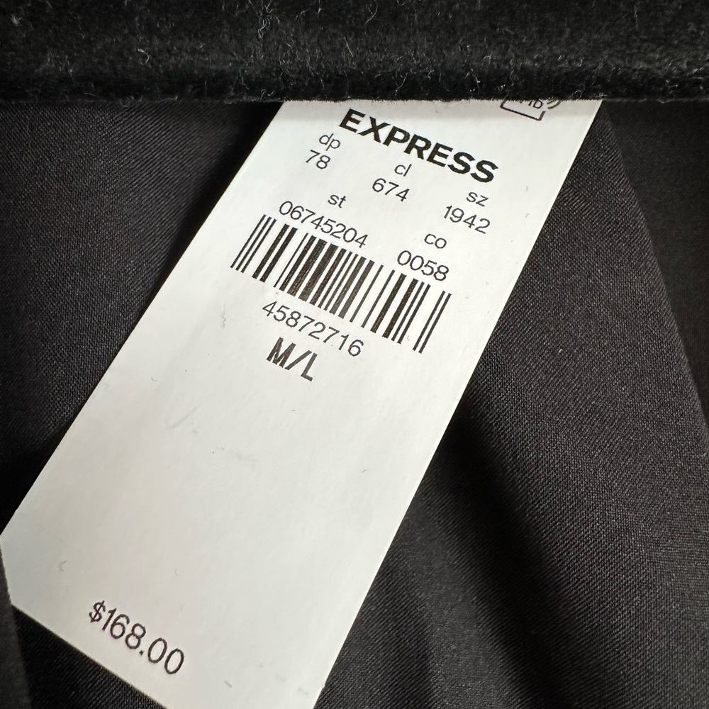 NWT EXPRESS SIZE M L‎ BLACK OVERSIZED BLAZER TWO BUTTONS boyfriend - Picture 3 of 4